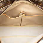 Louis Vuitton Monogram Reporter GM Crossbody Shoulder Bag Brown Leather — view 4