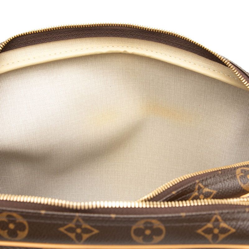 Louis Vuitton Monogram Reporter GM Crossbody Shoulder Bag Brown Leather — view 5