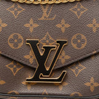 Louis Vuitton Monogram Passy Chain Shoulder Bag Brown Leather — view 4