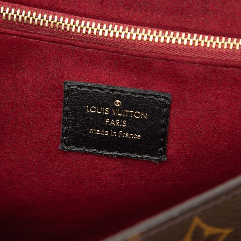 Louis Vuitton Monogram Passy Chain Shoulder Bag Brown Leather — view 6