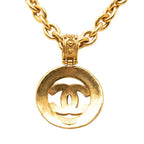 Chanel CC Logo Chain Long Necklace Plated — view 3