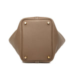 Hermes Picotin Lock PM Handbag Brown Gold Taurillon Clemence — view 3
