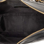 Chanel CC Logo Quilted Chain Shoulder Bag Black Caviar Leather — view 4