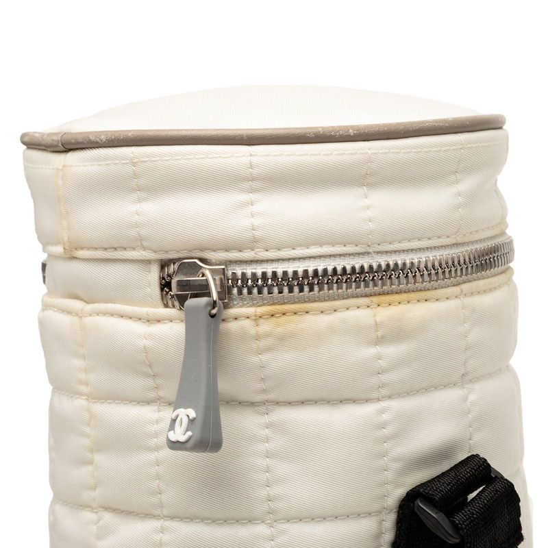 Chanel Sports Line CC Logo Bottle Holder Shoulder White Nylon — view 4
