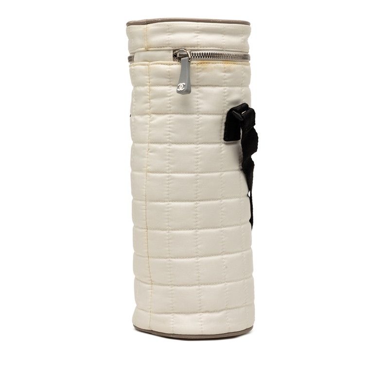 Chanel Sports Line CC Logo Bottle Holder Shoulder White Nylon — view 2
