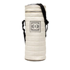 Chanel Sports Line CC Logo Bottle Holder Shoulder White Nylon
