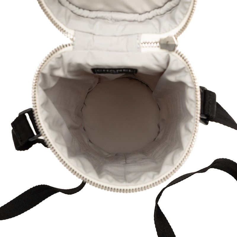 Chanel Sports Line CC Logo Bottle Holder Shoulder White Nylon — view 5