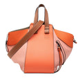 Loewe Anagram Hammock Small Shoulder Bag Drawstring 2-Way Pink Orange Leather