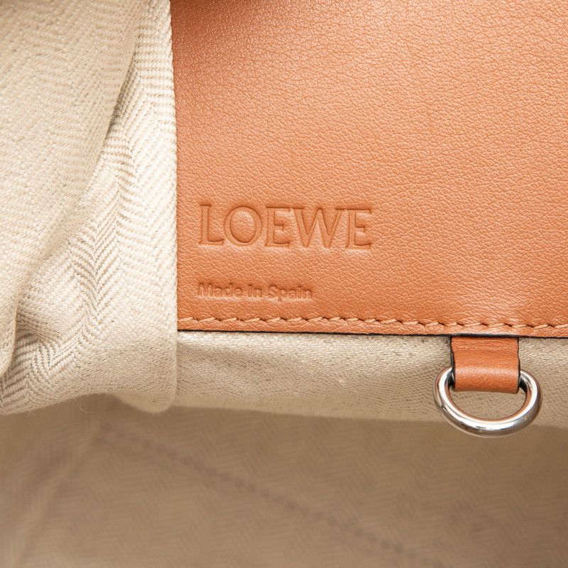 Loewe Anagram Hammock Small Shoulder Bag Drawstring 2-Way Pink Orange Leather — view 6