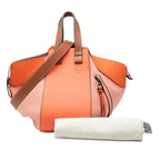 Loewe Anagram Hammock Small Shoulder Bag Drawstring 2-Way Pink Orange Leather — view 7