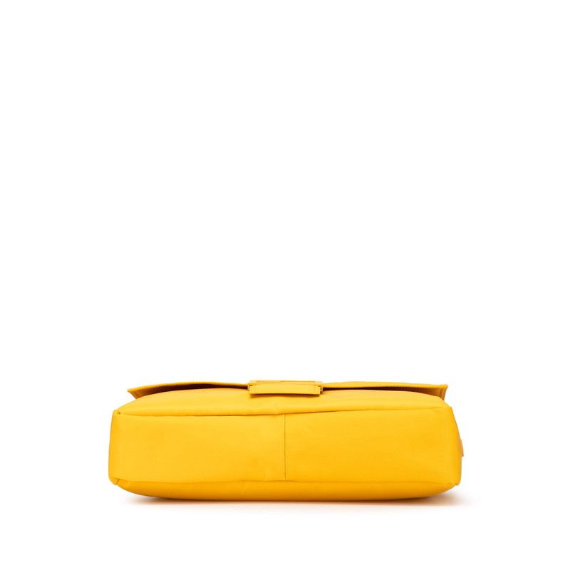 Fendi Baguette Messenger Crossbody Shoulder Bag Yellow Nylon — view 3