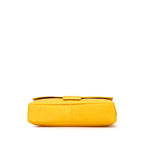 Fendi Baguette Messenger Crossbody Shoulder Bag Yellow Nylon — view 3