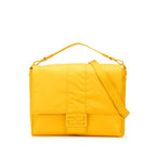 Fendi Baguette Messenger Crossbody Shoulder Bag Yellow Nylon