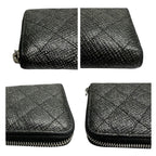 Chanel Quilted Black Silver Leather Wallet — view 4