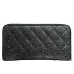 Chanel Quilted Black Silver Leather Wallet — view 2