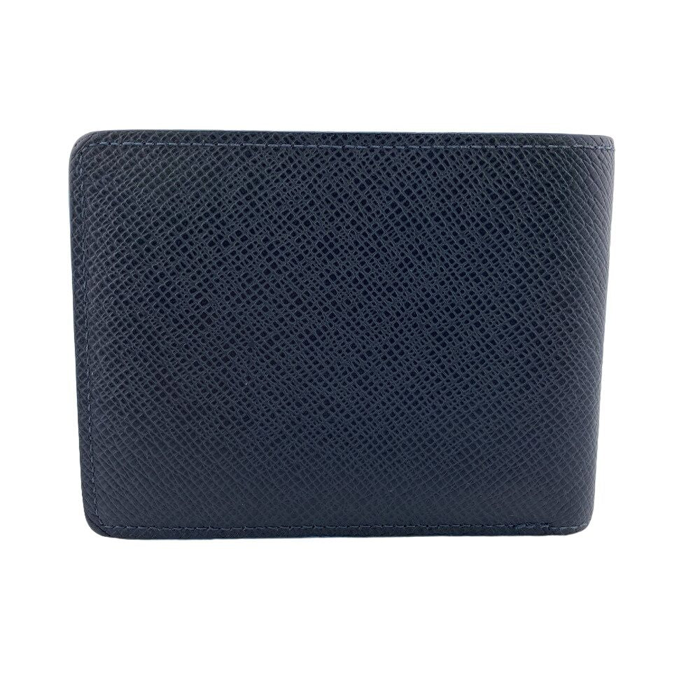 Louis Vuitton Portefeuille Multiple Taiga Leather Billfold Navy Wallet — view 2