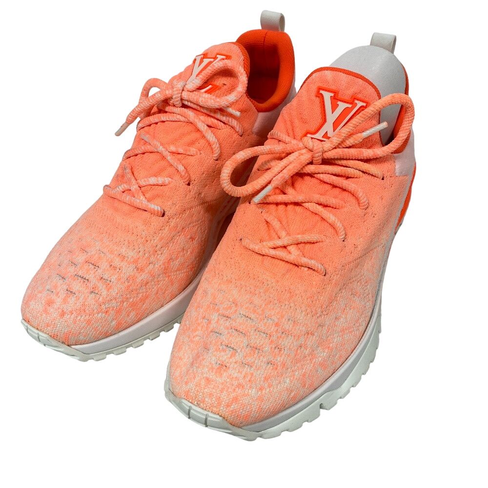 Louis Vuitton Vnr Line 6 LV Logo Fabric Sneakers Orange — view 2