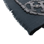 Hermes Cheval Dechaine Cashmere Shawl Navy Brands Scarf — view 4