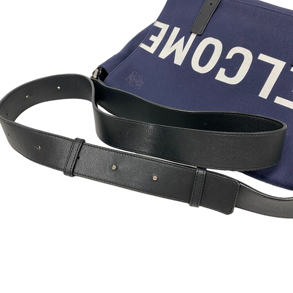 Loewe Messenger Military Canvas Shoulder Bag Navy — view 5
