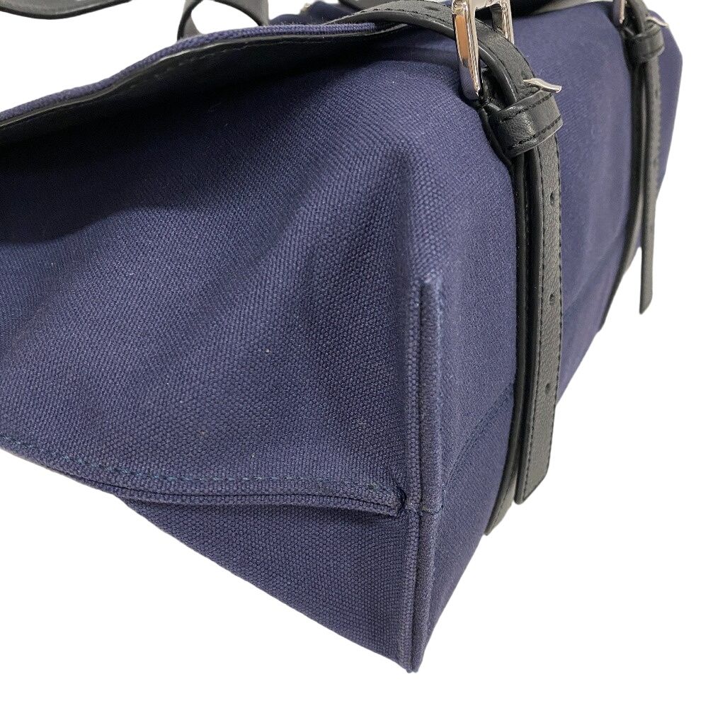 Loewe Messenger Military Canvas Shoulder Bag Navy — view 3