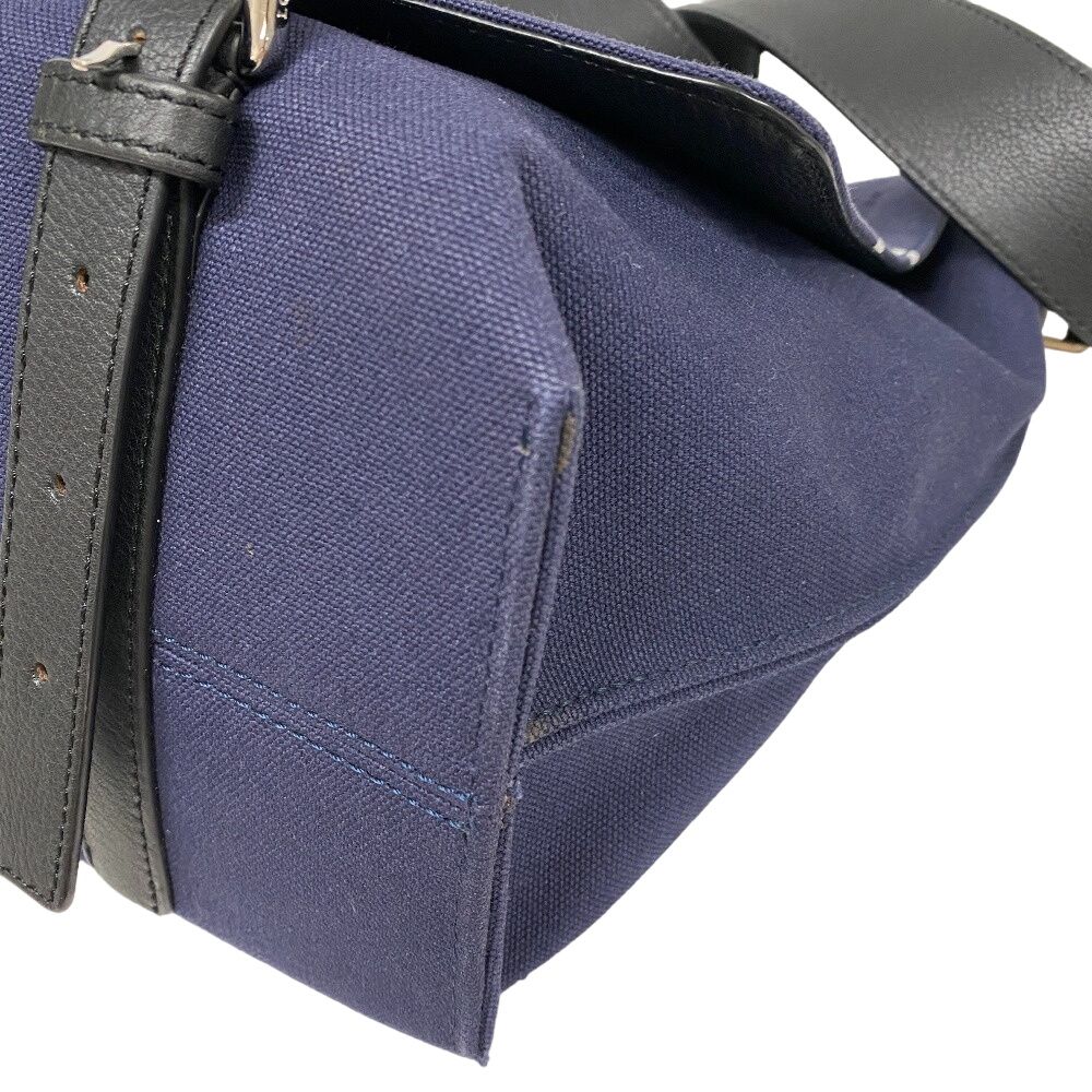 Loewe Messenger Military Canvas Shoulder Bag Navy — view 4