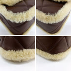 Chanel Ten Deca Quilted Shearling Lambskin CC Logo 2-Way Gold Brown Shoulder — view 5