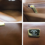 Chanel Ten Deca Quilted Shearling Lambskin CC Logo 2-Way Gold Brown Shoulder — view 8