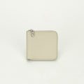 Hermes Zip Wallet Bifold Mini Color Cles Craie White Silver