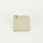 Hermes Zip Wallet Bifold Mini Color Cles Craie White Silver