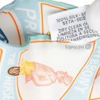 Hermes Twill Funny Ice Cream Scarf Blue Multicolor Silk — view 5