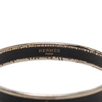 Hermes Enamel PM Cloisonne Bangle Black Silver Plated 1- Bracelet — view 4