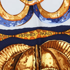 Hermes Carre 90 Persona Scarf Navy Multicolor Silk — view 5
