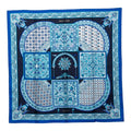 Hermes Carre 90 Ciels Byzantins Byzantine Sky Scarf Blue Silk