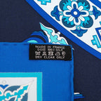 Hermes Carre 90 Ciels Byzantins Byzantine Sky Scarf Blue Silk — view 8