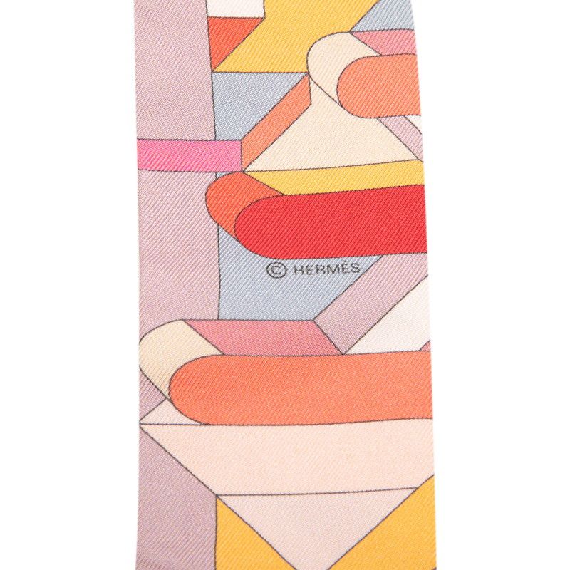 Hermes Twill Perspective Cavaliere Scarf Multicolor Silk — view 5