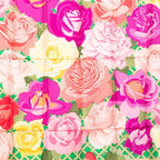 Hermes Carre 90 Roseraie Rose Garden Scarf Green Multicolor Silk — view 3