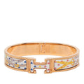 Hermes Click GM Brid Gala Love Enamel Bracelet Bangle Gold Plated