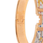 Hermes Click GM Brid Gala Love Enamel Bracelet Bangle Gold Plated — view 5