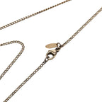 Chanel Vintage CC Logo Necklace Gold Red Plated — view 4