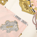 Hermes Carre 90 les Cles Key Scarf Pink Multicolor Silk — view 7
