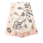 Hermes Carre 90 les Cles Key Scarf Pink Multicolor Silk — view 2