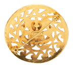 Chanel Vintage CC Logo Brooch Gold Plated — view 2