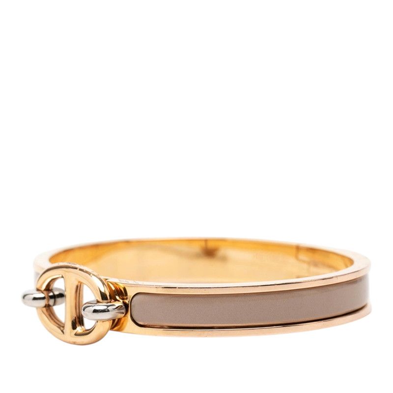 Hermes Mini Click Chaine D'ancre Bracelet Gold Beige Plated — view 2