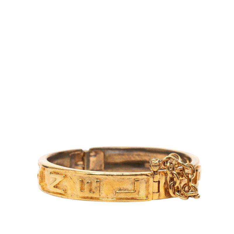 Chanel Vintage Logo Bangle Gold Plated 1- Bracelet