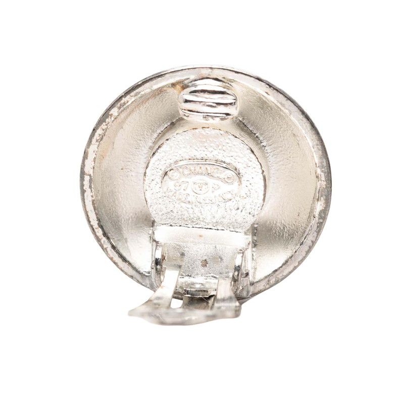 Chanel CC Logo Earrings Silver Gold Metal Plated — view 3