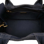 Prada Canapa Mini 2-Way Shoulder Bag Pink Canvas — view 4