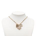 Chanel CC Logo Flower Motif Chain Pendant 23 Gold Plated Rhinestone — view 4