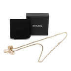 Chanel CC Logo Flower Motif Chain Pendant 23 Gold Plated Rhinestone — view 5