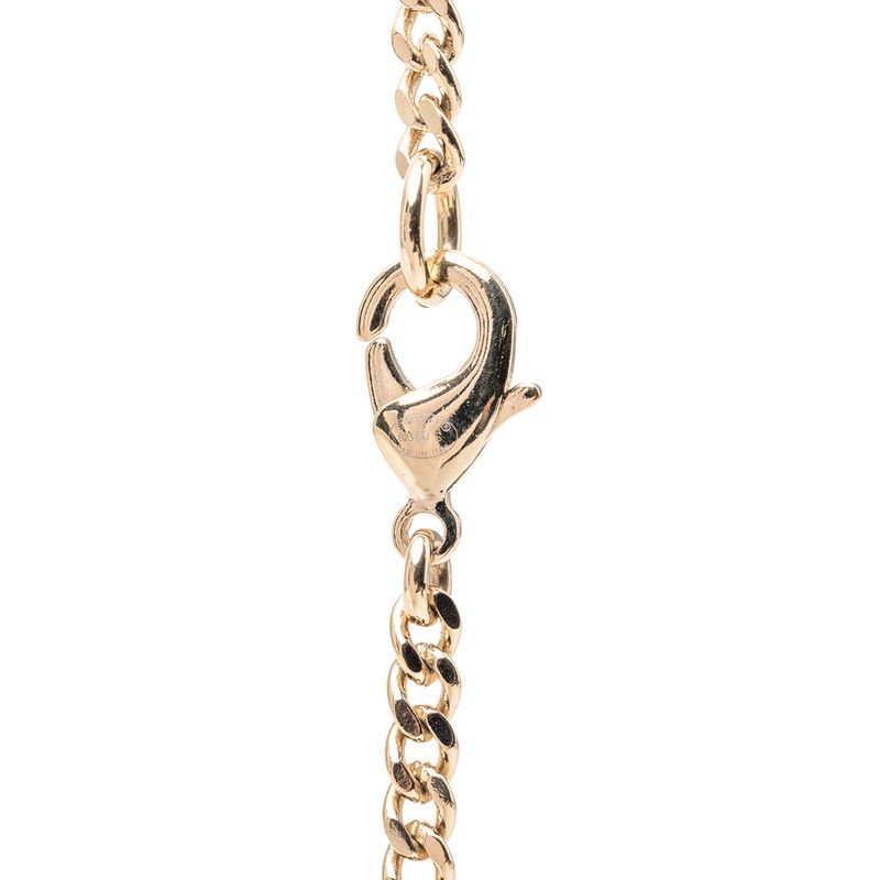 Chanel CC Logo Flower Motif Chain Pendant 23 Gold Plated Rhinestone — view 3