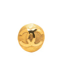 Chanel CC Logo Round Brooch Gold Plated